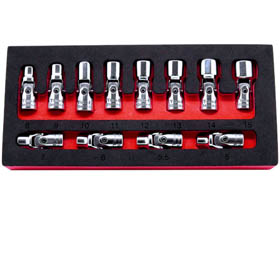 Juego de 12 vasos universales de 1/4"